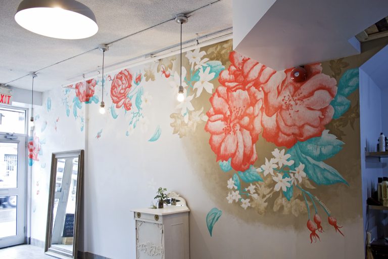 Wild Rose Garden Mural at Queen’s Shop