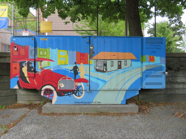 Bell Box Mural at Wolverleigh and Woodmount