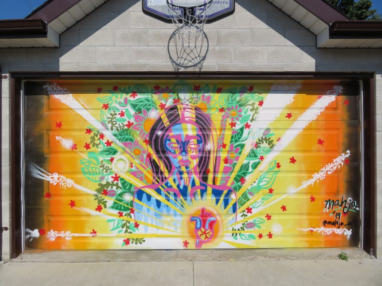 Laneway Light-Up Project: Mural by Mahjabeen Kabir