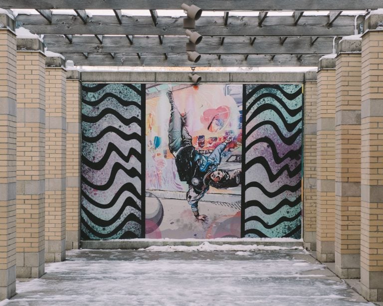 Local Mississauga Break-dancer Marcel Frost Flow from Ground Illusionz Crew doing a hand freeze